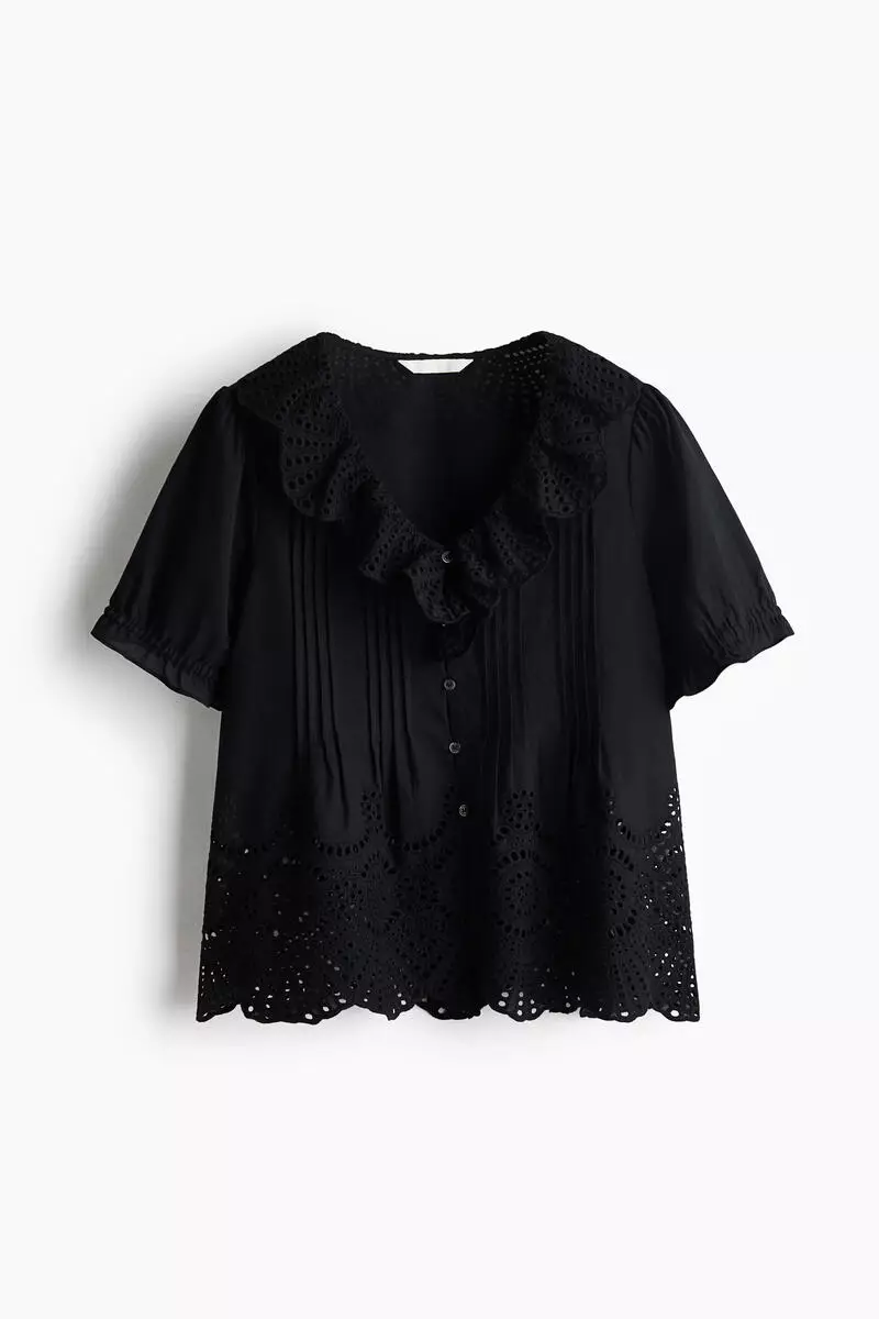 Broderie anglaise cotton blouse