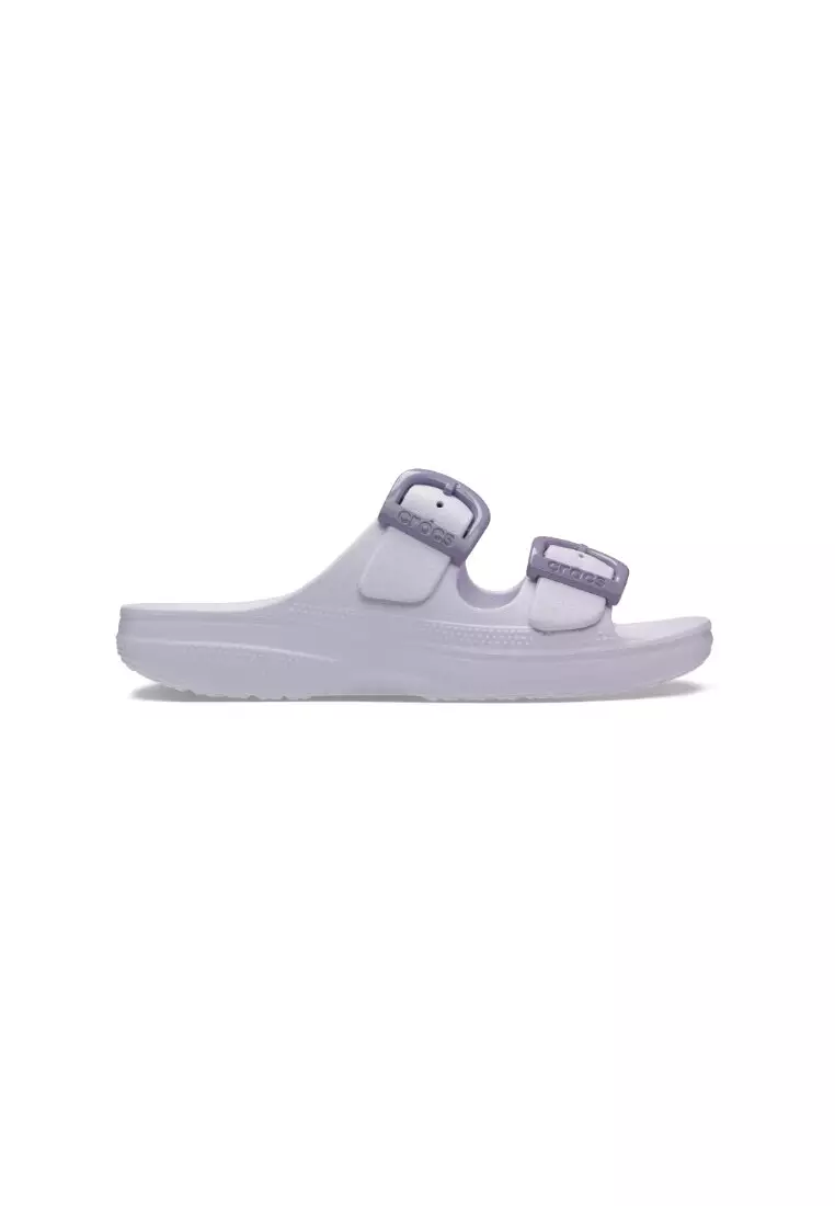 Women's Saturday Enamel Buckle Sandal in Purple Halo
