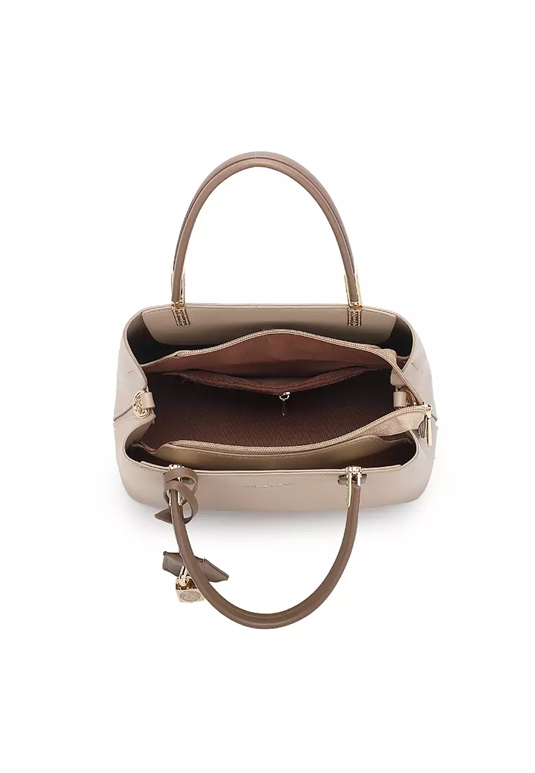 Women's Top Handle Bag / Sling Bag / Crossbody Bag - Taupe
