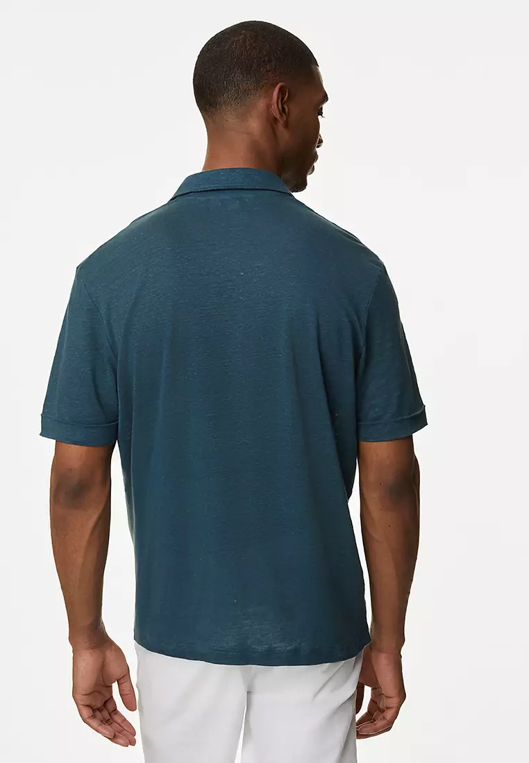 Pure Linen Polo Shirt