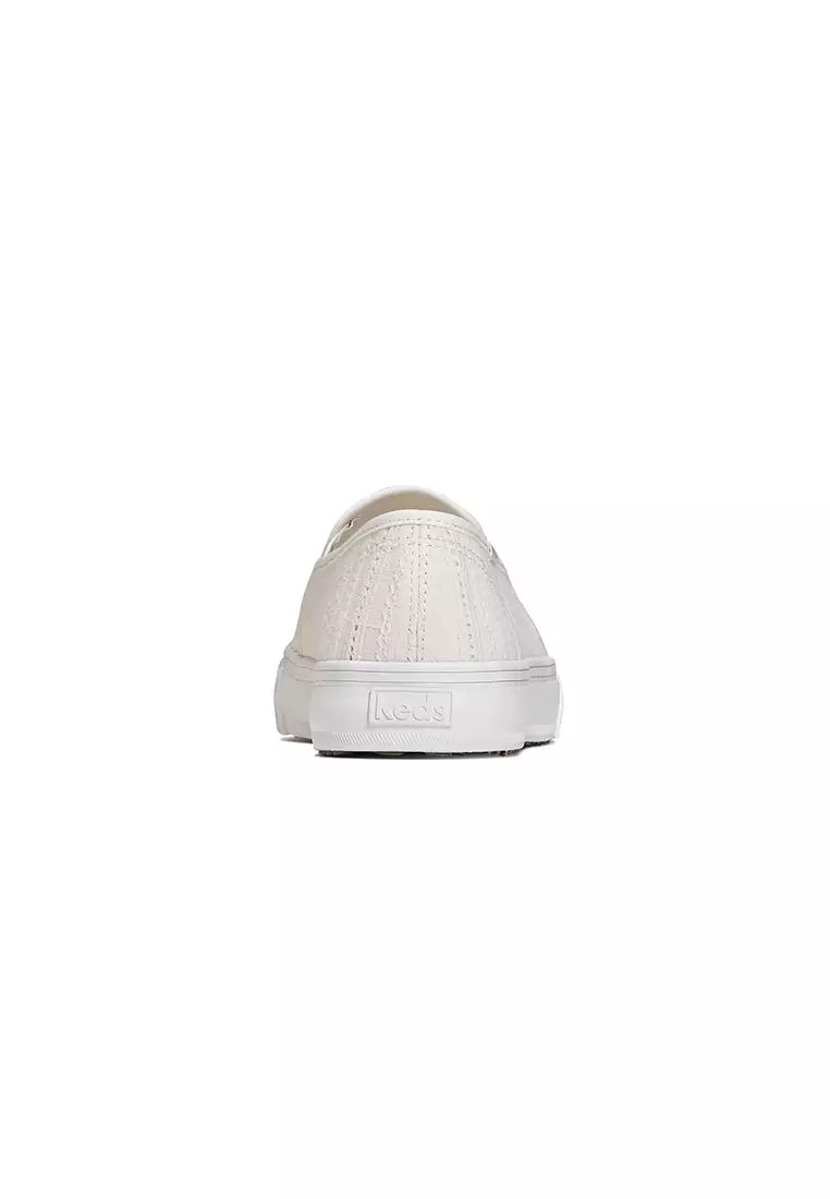 Women's Double Decker Eyelet Sneaker White (WF67749)