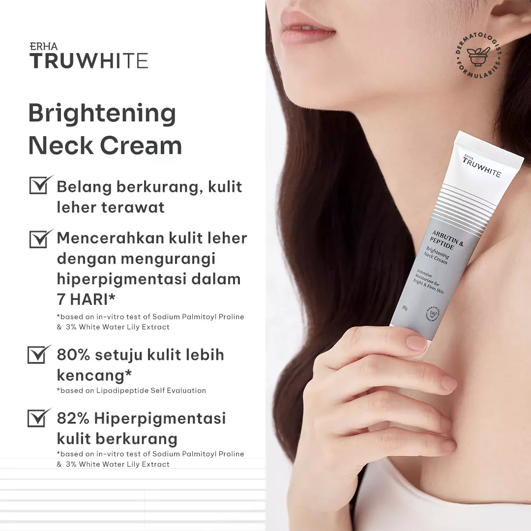 ERHA Truwhite Arbutin & Peptide Brightening Neck Cream 30g