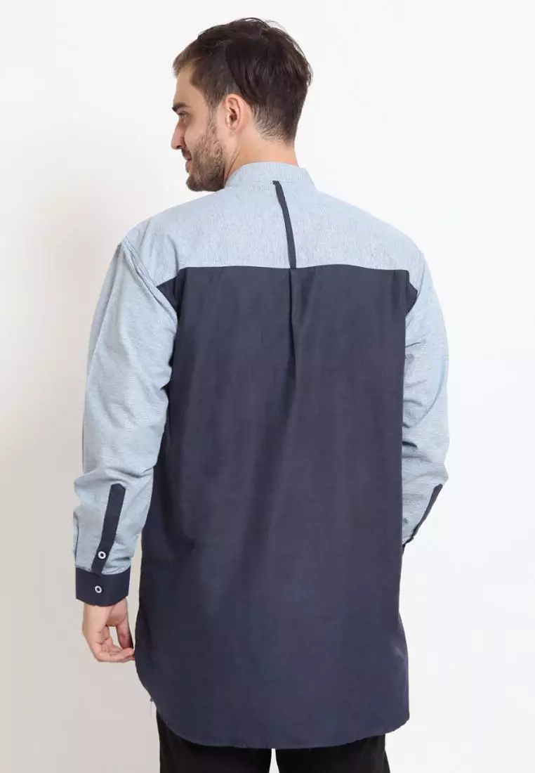 Zayidan Baju Koko Gamis Muslim Pria Zahir - Navy