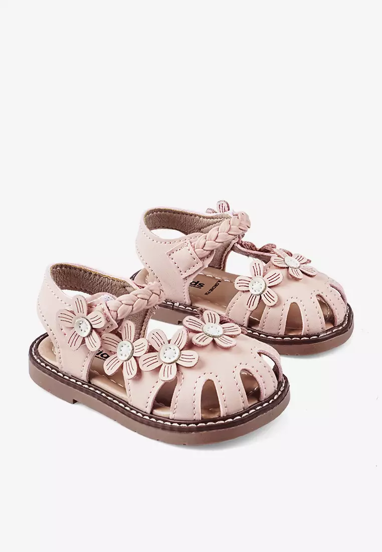 Sepatu Sandal Bunga Prewalker Pre Walker Baby Anak Perempuan B.Orchid