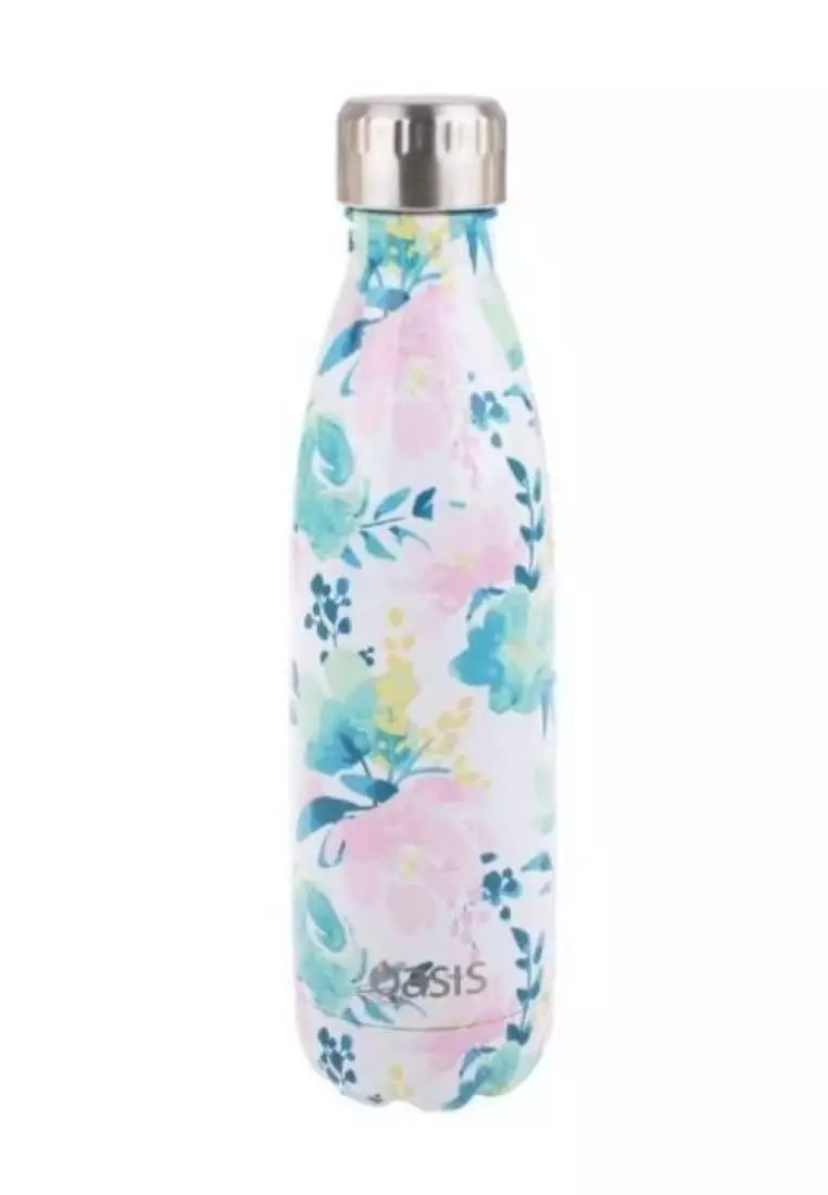 Buy Oasis Oasis Stainless Steel Insulated Water Bottle 500ML - Floral ...