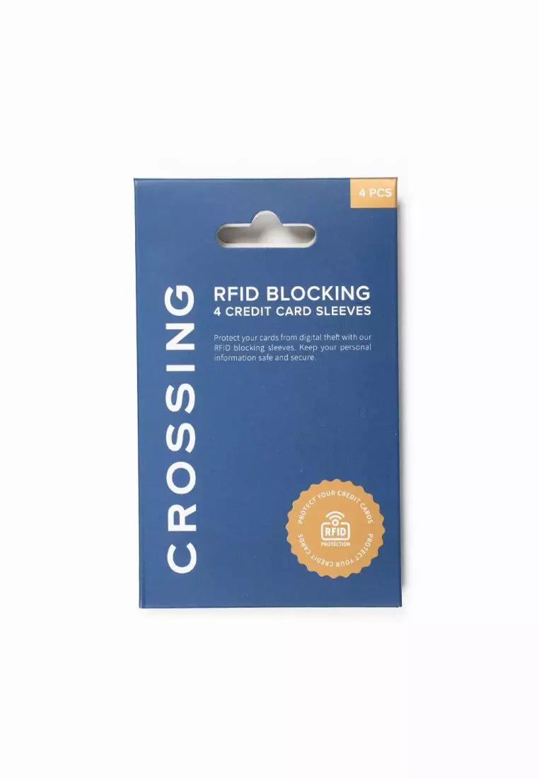 Crossing RFID Blocking Credit Card Sleeves Set Of 4 - Assorted