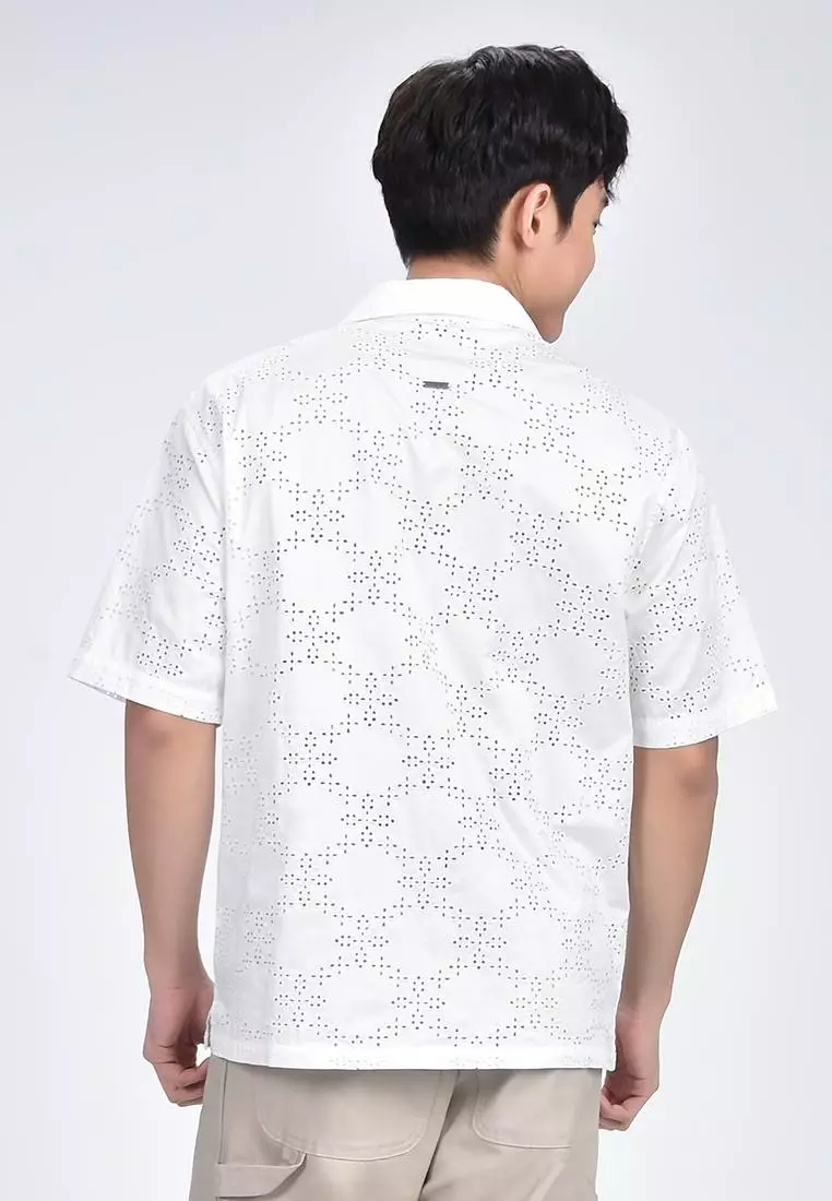 Men's Eyelet Woven Shirt