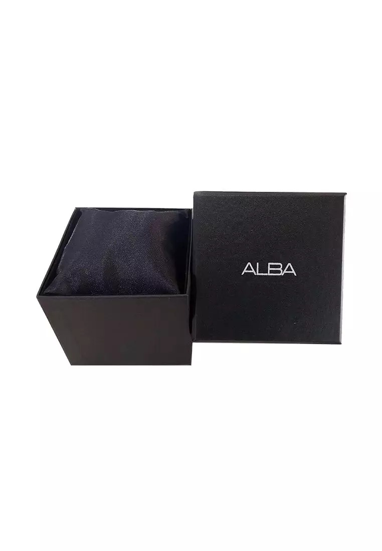 Alba Active Gravity Mercury AV3575 Men Black Dial Stainless Steel Strap 42mm