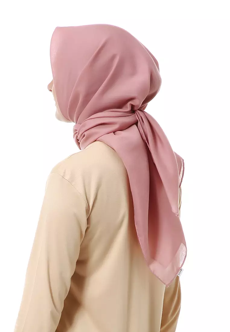 Vierra Jilbab Segiempat Paris Polos Premium Best Style - Rose