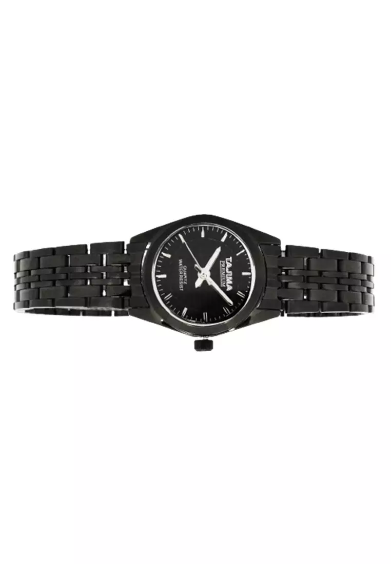 Jam Tangan Tajima Analog Wanita 1856 Stainless Steel Water Resist ORIGINAL - Black