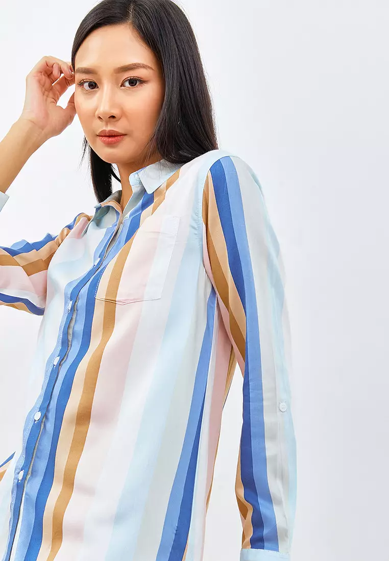 Laruku Blue Stripe Shirt (G.11599)