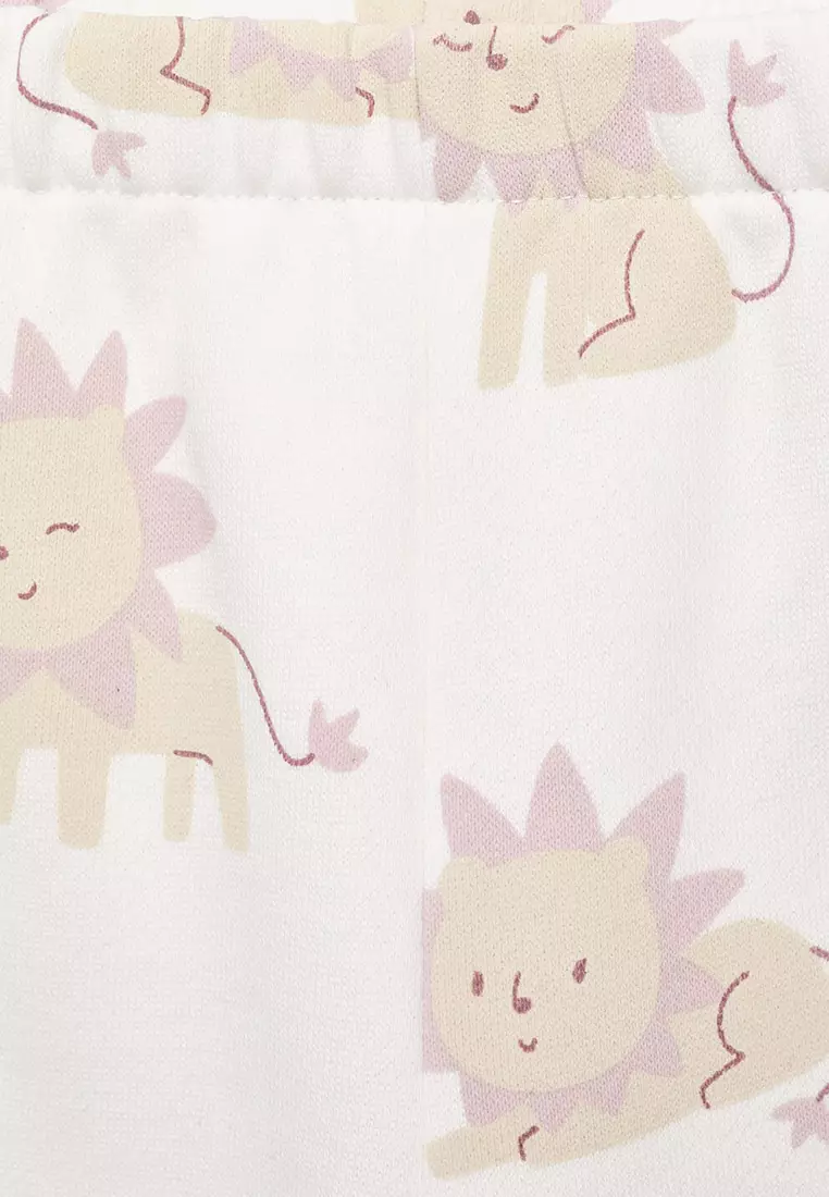 Printed Cotton Jogger Pants