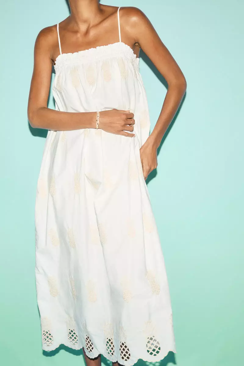 Broderie anglaise strappy dress