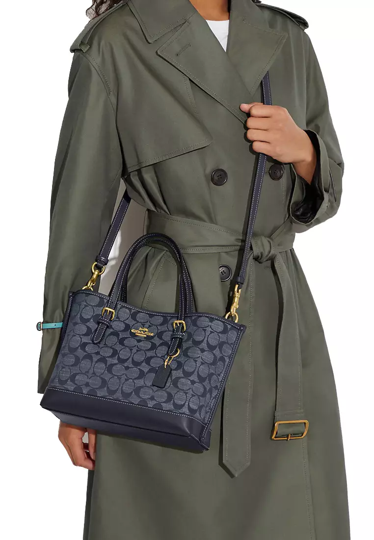 Coach denim cheap tote bag