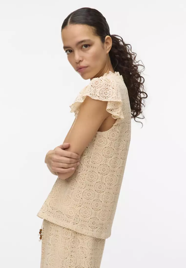 Maya Short Sleeve String Top