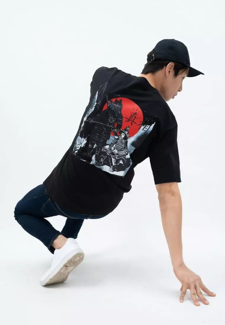 Houseofcuff Tshirt Kaos Hitam Motif Prajurit Japan Tersedia Size S-4XL