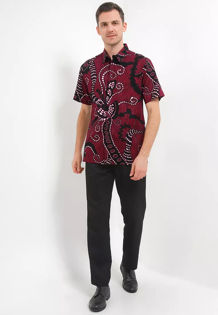 Hem Body Fit Batik Batu Pecah