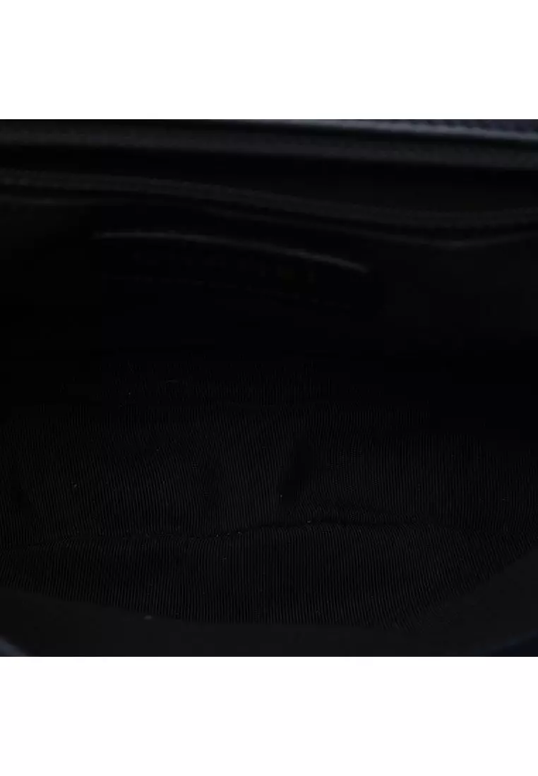Pre-Loved Chanel Small Quilted Lambskin Chain Detail Saddle Bag