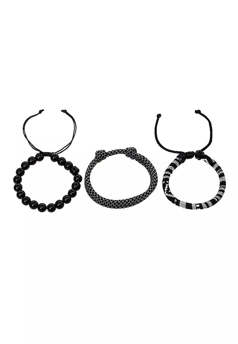 Omrish Bracelet Gelang Men's Motif Jangkar Leaf One Set Material Paracord ORIGINAL - Multicolor