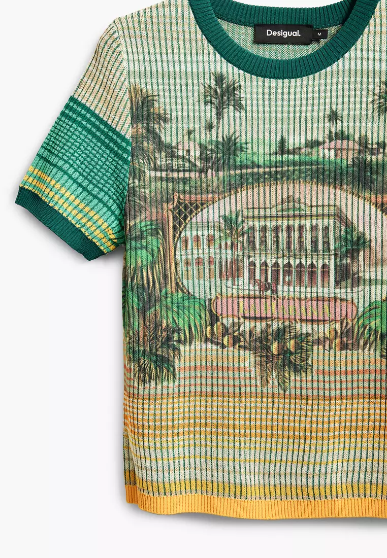 Landscape knit t-shirt