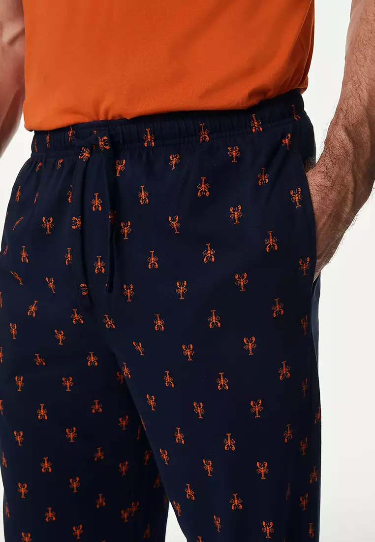 Pure Cotton Lobster Print Pyjama Set