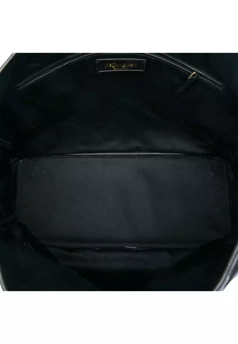 Pre-Loved Saint Laurent Large Textured Patent Y Mail Tote