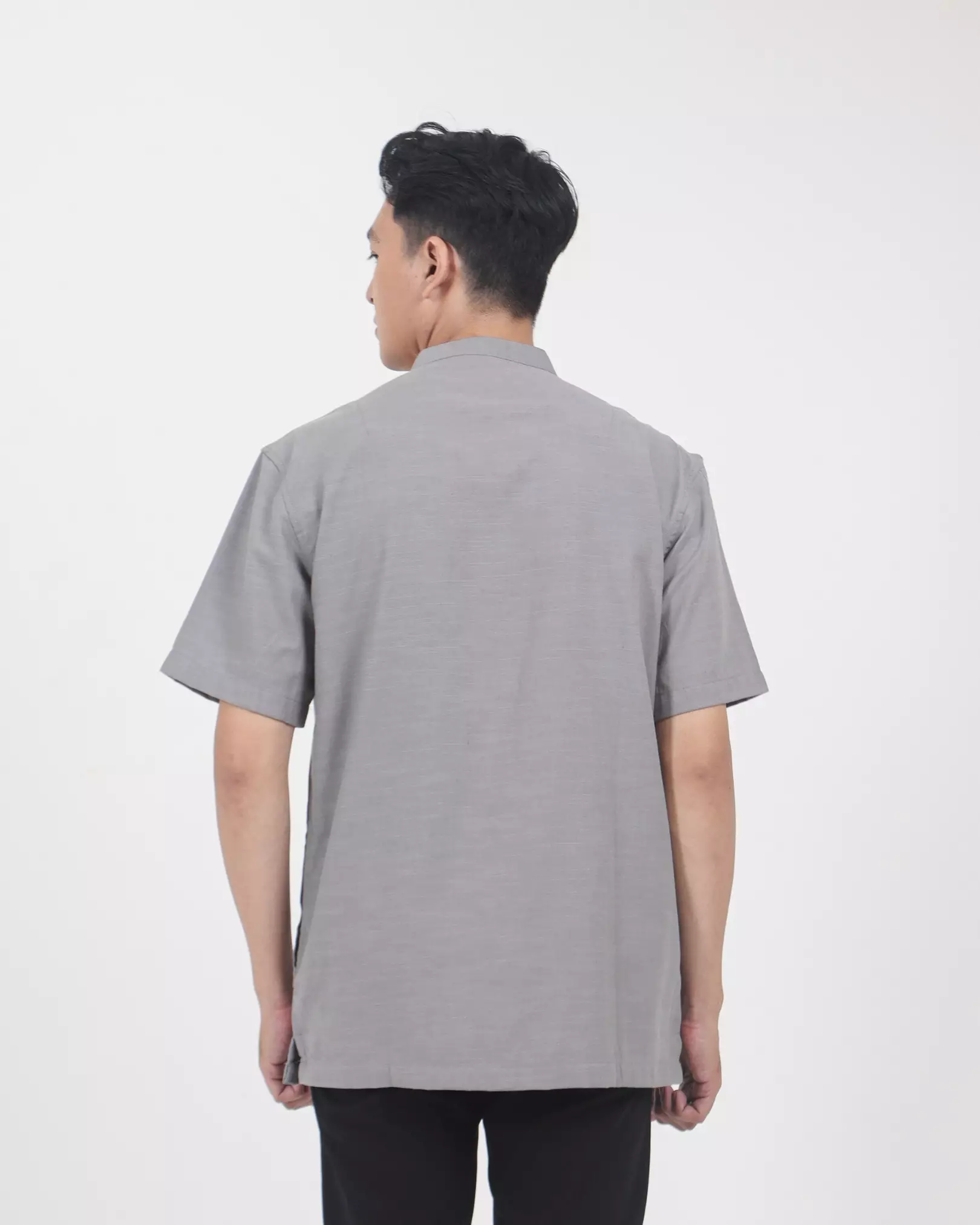 AMK Kemeja Koko Pria Lengan Pendek KK MAHREZ S/S Med. Grey