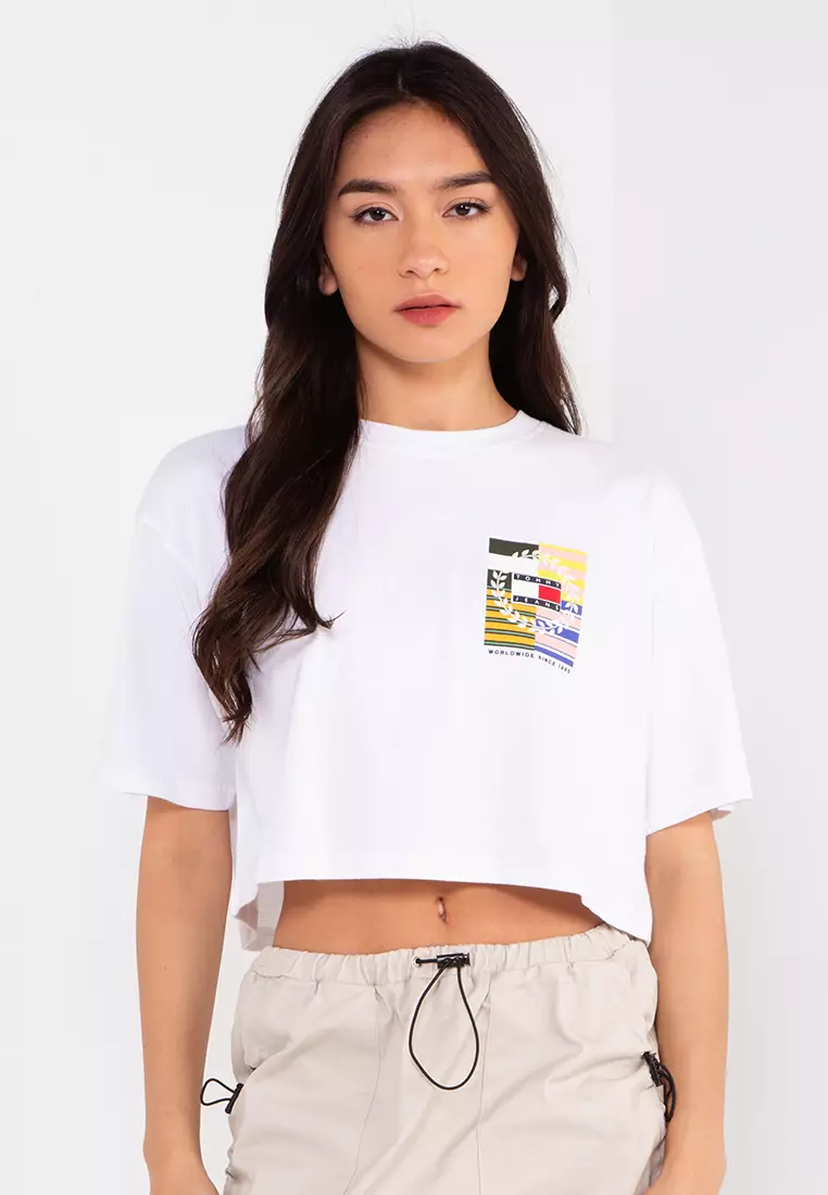 Tommy Hilfiger Oversized Crop Luxe Tee - Tommy Jeans 2024