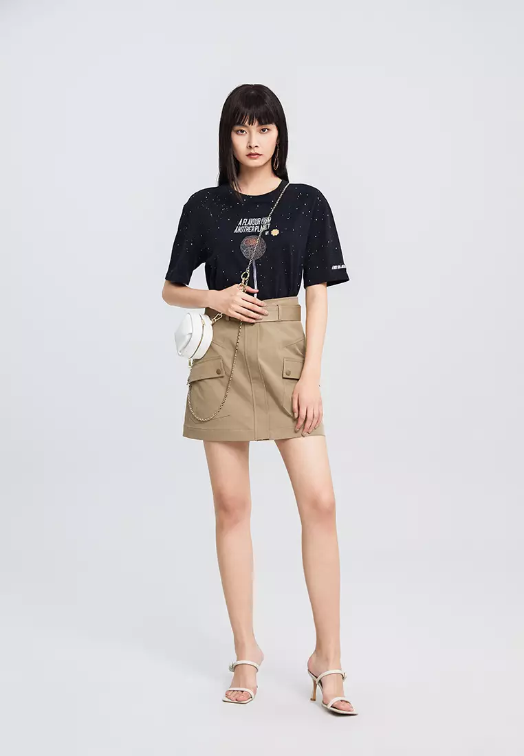 Buy Hopeshow Cargo Mini Skirt with Belt 2026 Online | ZALORA