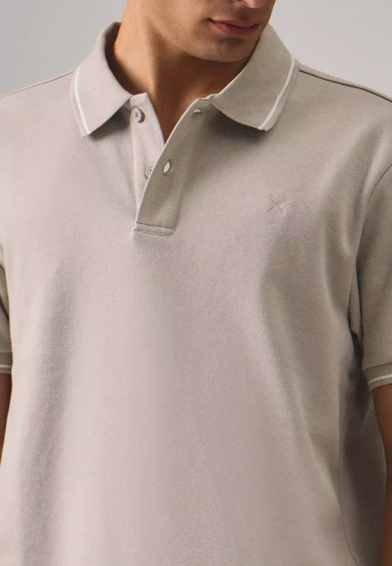 Premium Regular Fit Polo Shirt With Contrast Tipping