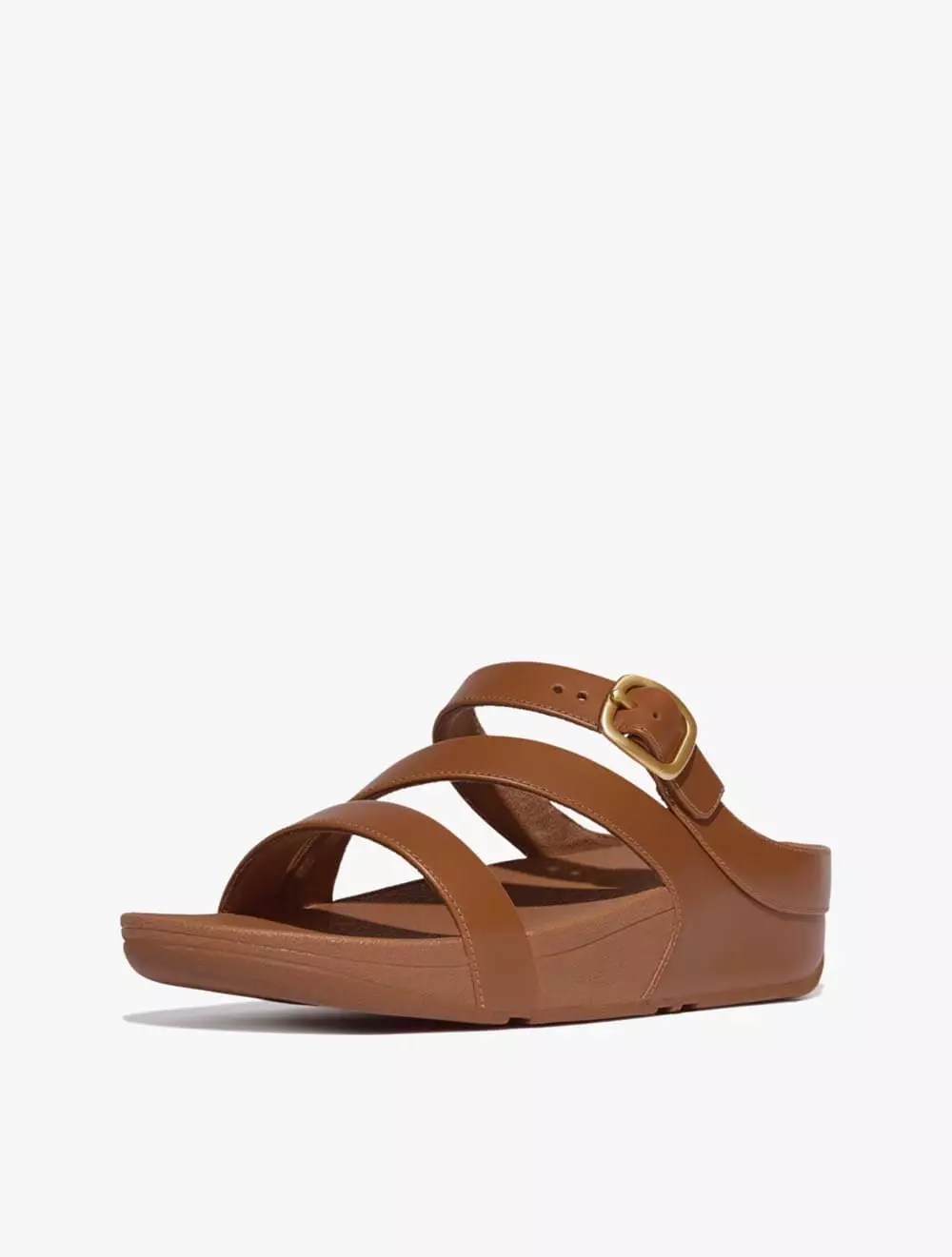Fitflop Skinny II Leather Z-Strap Slides - Light Tan