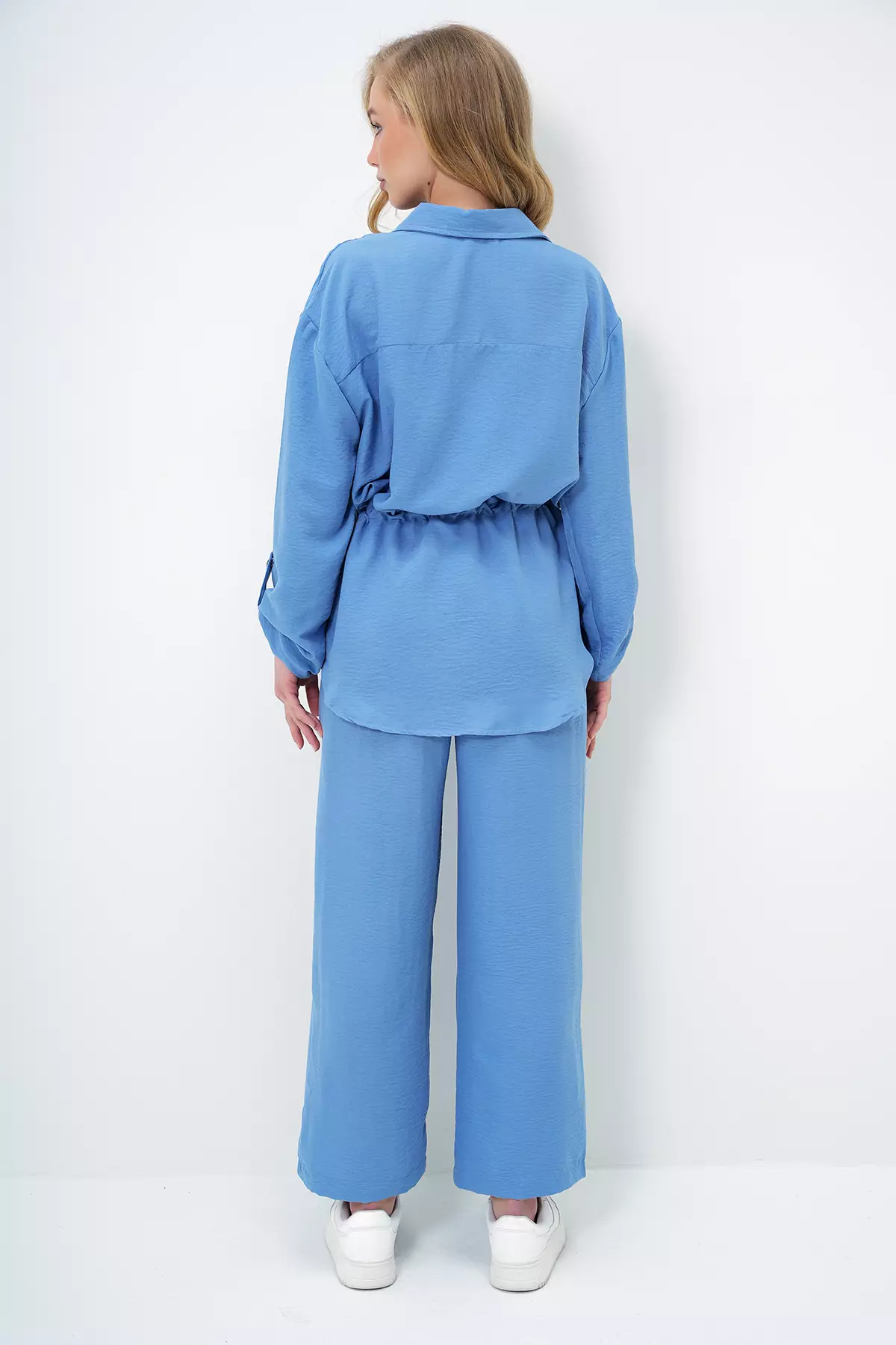 Safari Jacket & Wide Leg Trousers Set