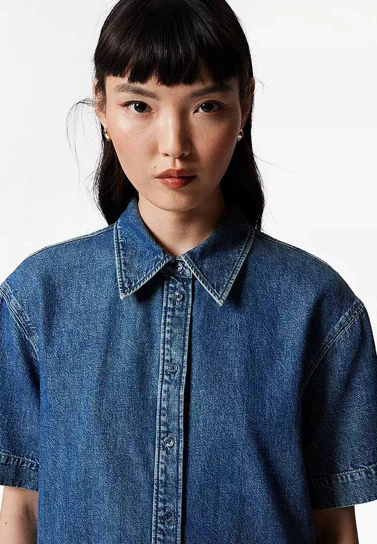 Asymmetrical T-Shirt Denim Dress