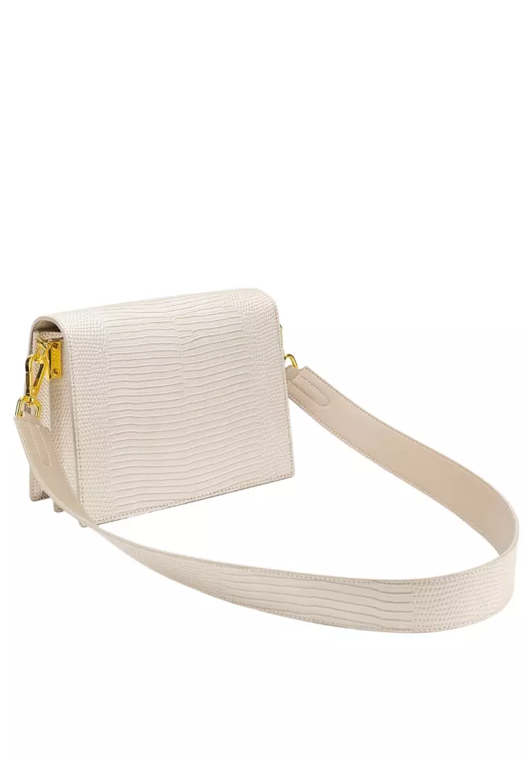 New JW PEI White Debby Flap Vegan Leather Crossbody Bag For Sale