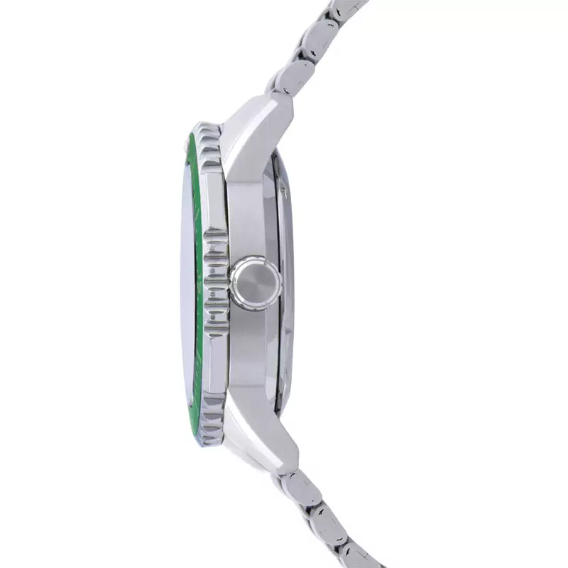 Jam Tangan Pria Alba Mechanical AL4737X1 Automatic Men Green Dial Stainless Steel Strap