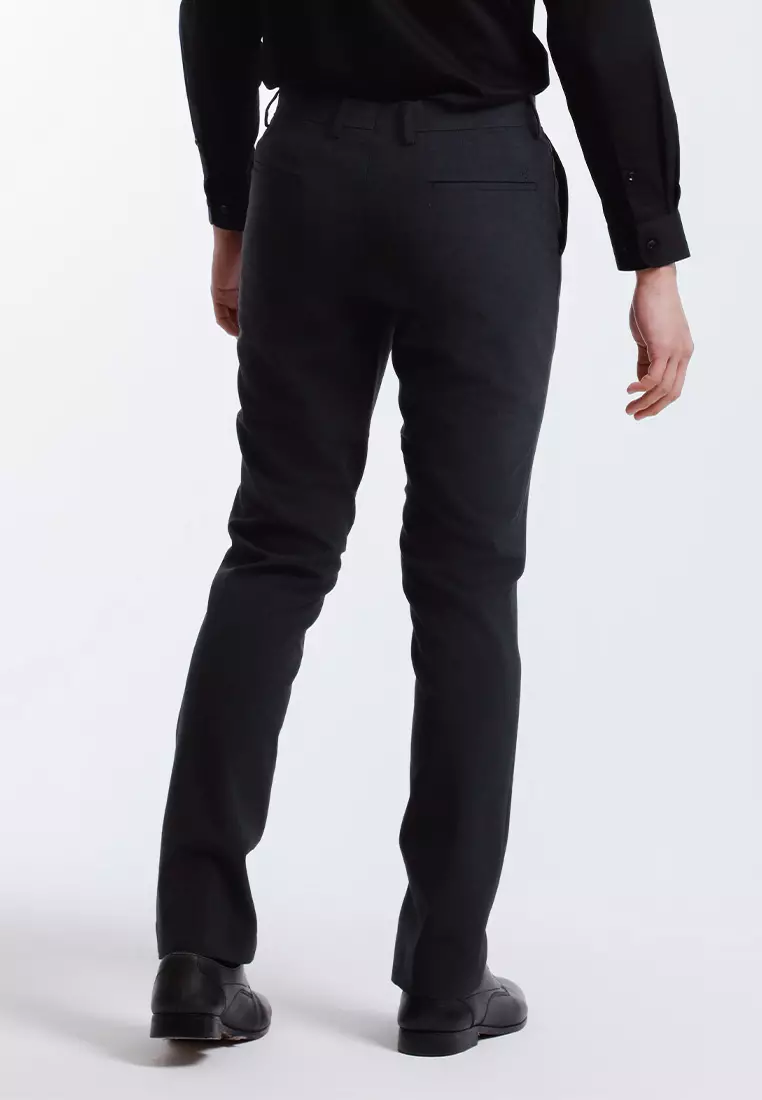 Byford Mens Modern Fit Flat-Front Slacks - 3125002A-96DarkGrey