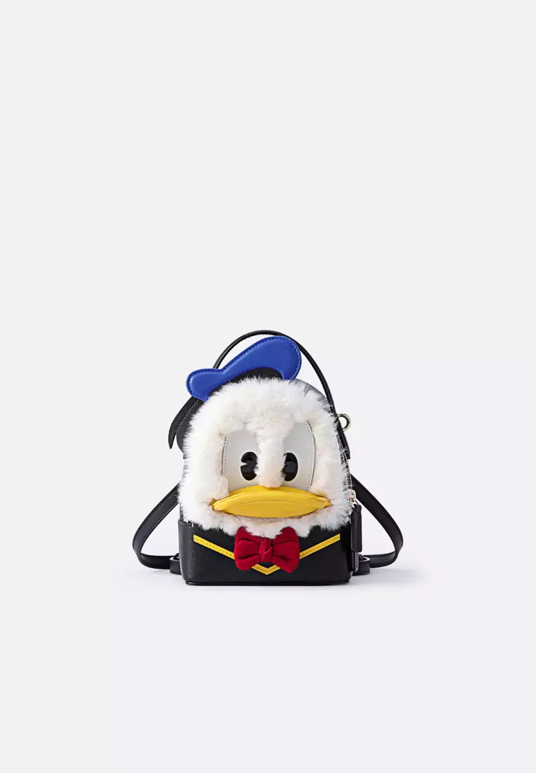 Buy FION Donald Duck Jacquard with Leather Backpack Online | ZALORA ...