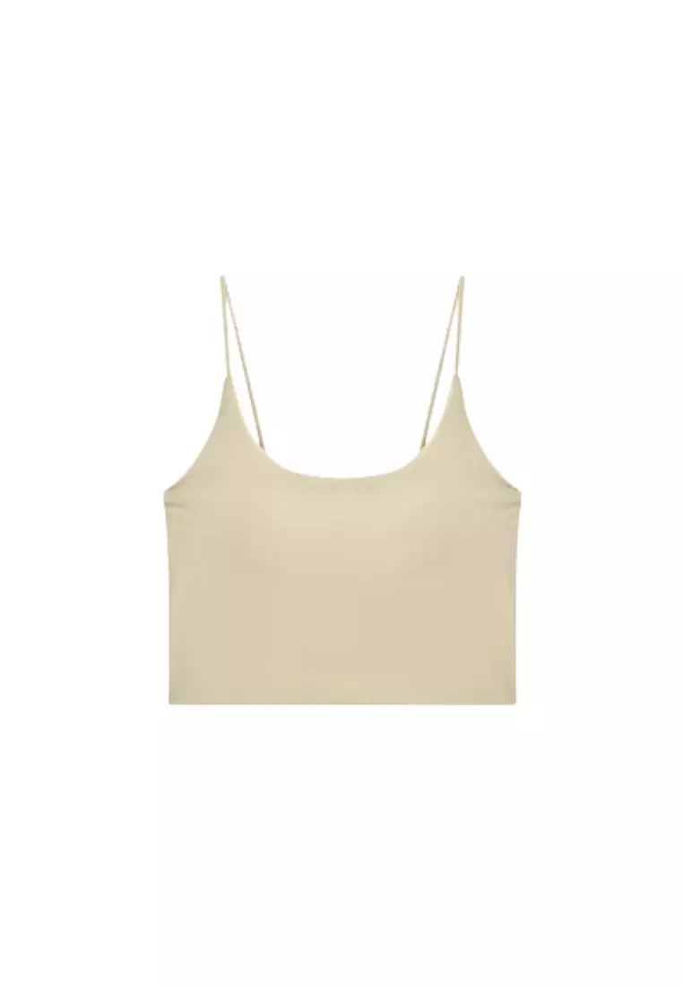 Premium Alaia Seamless Ice Silk Bralette Inner Top in Nude