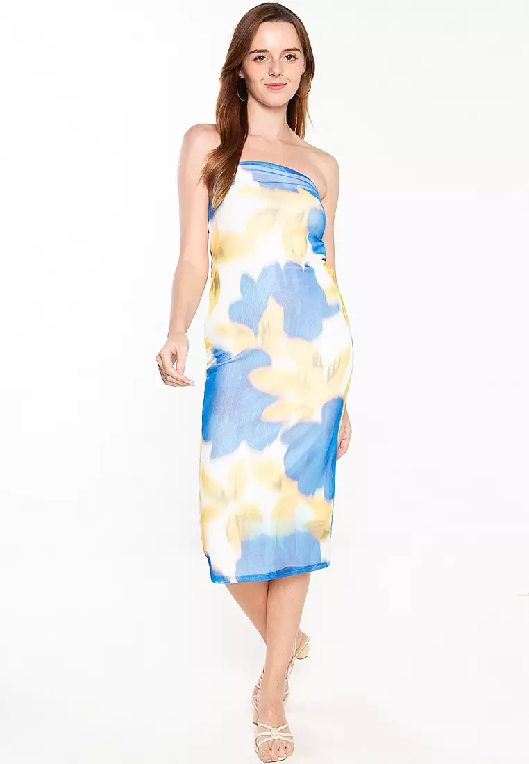 ZARA Floral Midi Dress 2025 | Buy ZARA Online | ZALORA Hong Kong