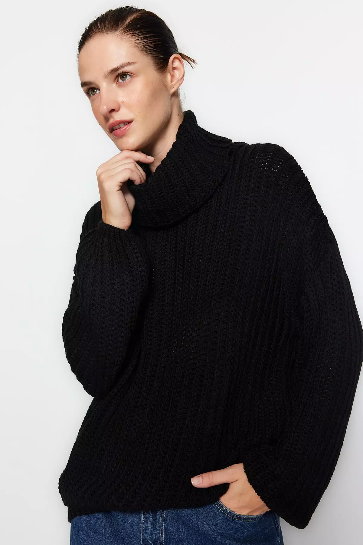 Relaxed fit turtleneck online