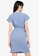 ZALORA BASICS blue Drop Shoulder Button Down Dress With Tie E0B79AA5CDCA2FGS_2
