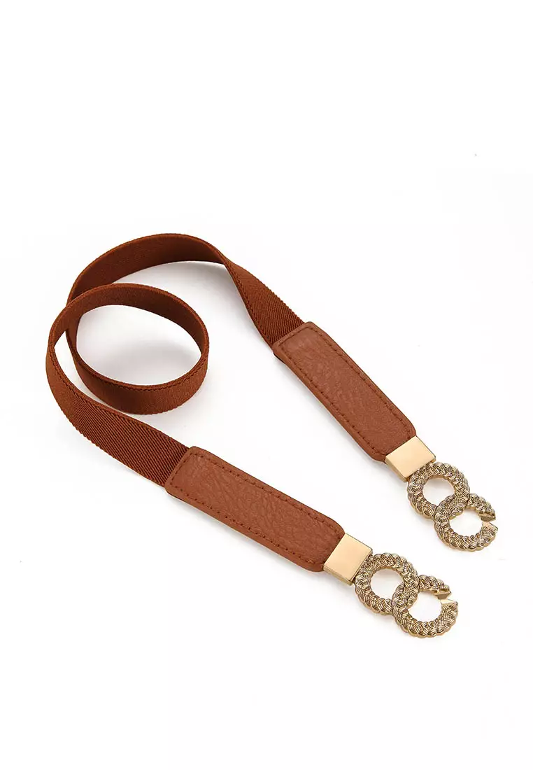 GYKACO ELISA Coffee - Ikat Pinggang Wanita - Fashion Belt \/ Sabuk