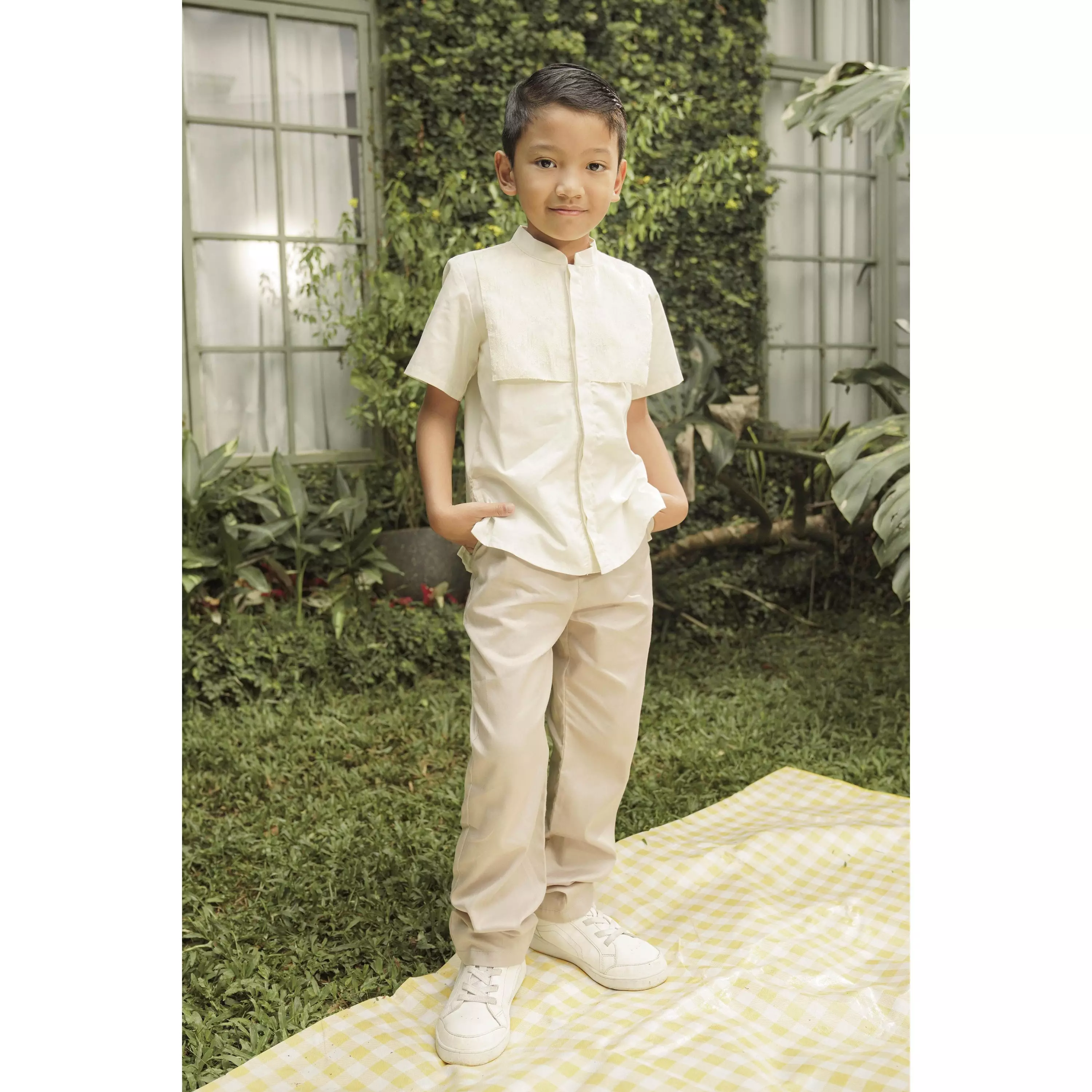 Mothercare x Benang Jarum Raya Collection Lace Sets - Set Baju Lebaran Anak Laki-laki