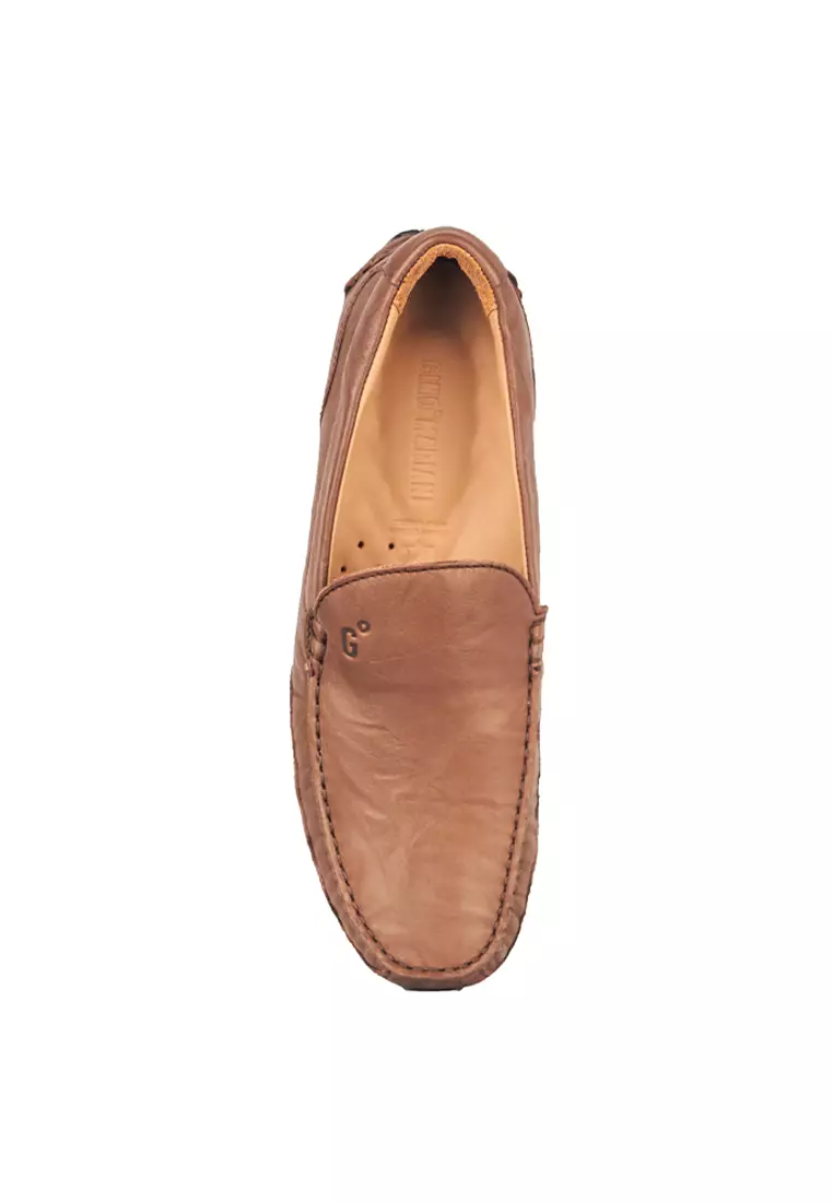 Sepatu Casual Pria Loafer Moccasin Gino Mariani Bartoli 7 Coklat