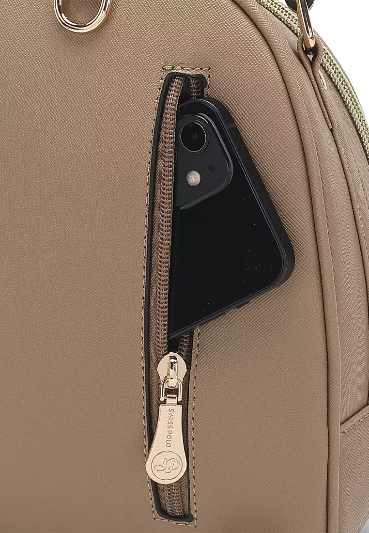 Women's Casual 2-Way Backpack (背囊) - 米黃色