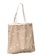Sunnydaysweety beige Simple Embroidered Letters One Shoulder Tote Bag Ca22032115KI 1B610ACFFA1490GS_1