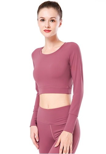 YG Fitness pink Sports Running Fitness Yoga Dance Top A49CAUS8BF123BGS_1