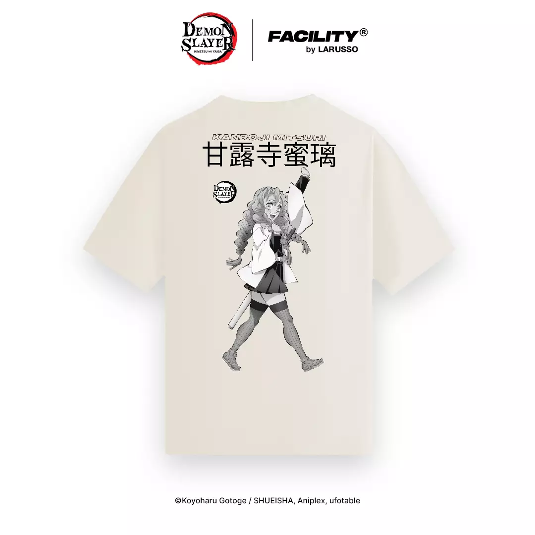 FACILITY Demon Slayer - Kanroji Mitsuri Oversize Tee - Whitesand