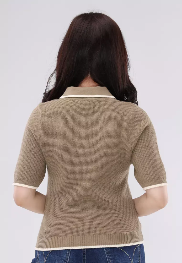 Knitted Short Sleeve Top