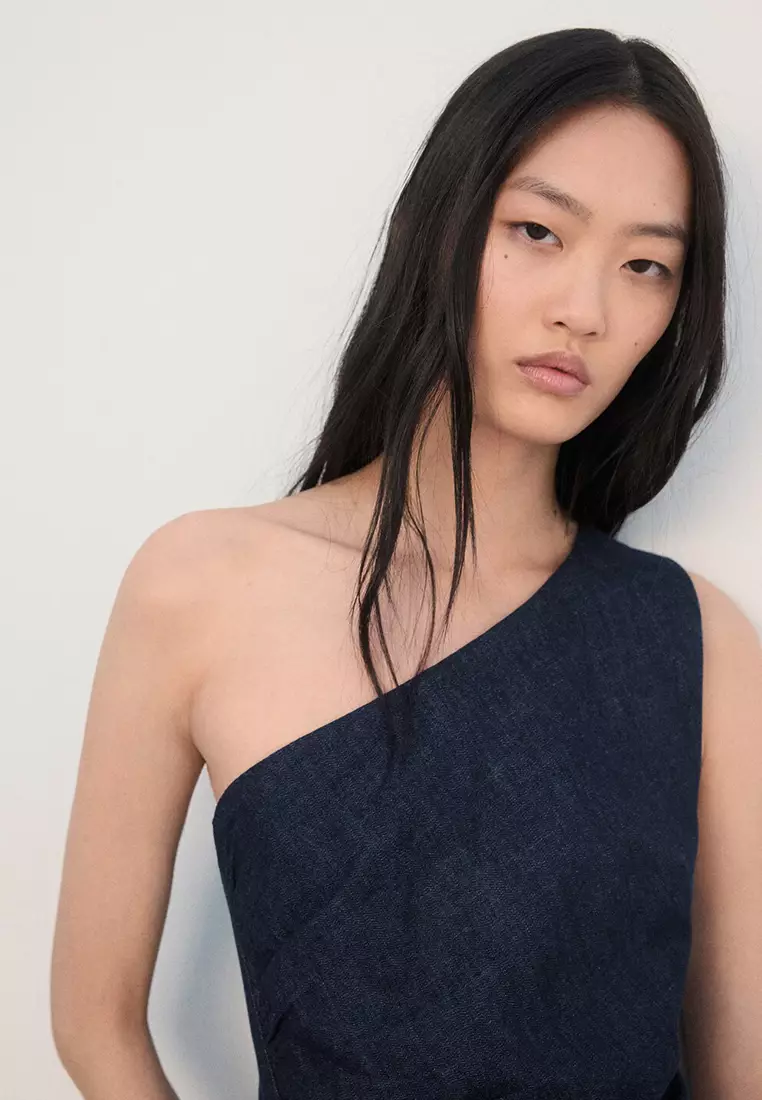 Asymmetric Denim Dress